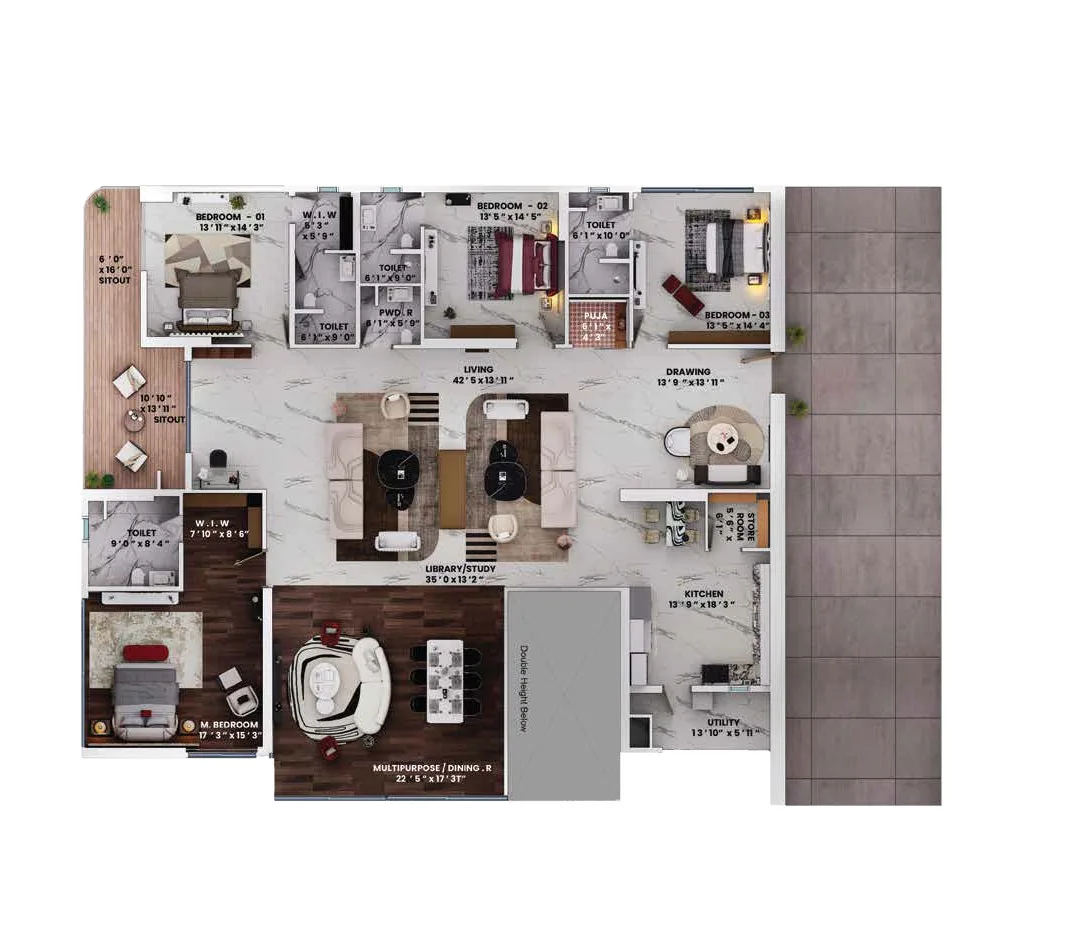 Trilight Rise with 9-5777 Sft-East-Facing